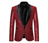 Top Stylish Business Solid Suit Outwear Camicetta Uomo Wedding Party Jacket Uomo Cappotti & Jackets, Vino, XXL
