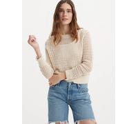 Top Superbloom a manica lunga a uncinetto Cream / White Swan levi > clothing > women > sweaters > sweatshirts