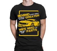 Top T-shirt Race Car Behind Every Great Driver Racing Funny Uomo Donna #TA-146