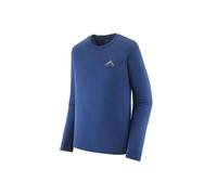 Top tecnico Patagonia M's L/S Cap Cool Merino Blend Graphic Shirt (Driftways: Clement Blue) Uomo S