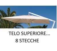 TOP TELO RICAMBIO OMBRELLONE DECENTRATO ALLUMINIO 3x3 CON AIRVENT ECRU 235 GR/MQ