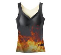 Top termici invernali da donna, gilet termico senza maniche, caldo con scollo a V senza maniche, gilet termico confortevole per donna festa della mamma, amici, Nero , L