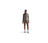Top termico da donna nike therma fit swift element brown con 1 2 zip