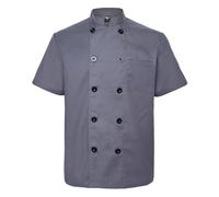 Top Tie Chef Giacca Professionale con Maniche Corte in Poliestere e Cotone Unisex, Giacca Cuoco Uomo