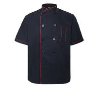 Top Tie Chef Giacca Professionale con Maniche Corte in Poliestere e Cotone Unisex, Giacca Cuoco Uomo