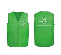 Top Tie Gilet da lavoro personalizzato per volontariato Grembiule da supermercato Gilet stampato con il tuo logo di testo