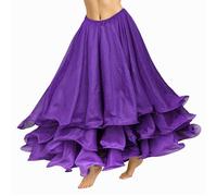 Top Tie Gonna Maxi da Danza del Ventre in Chiffon Tribale Gitano Ampio Taglio Fluttuante