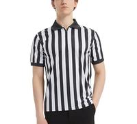 Top Tie Maglietta da Arbitro da Uomo in Stile Professionale, Abbigliamento Sportivo con Cerniera a Un Quarto Divisa Arbitro per Calcio, Basket e Hockey