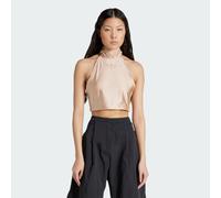Top Tie-Neck Crop Ash Pearl M