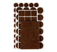 Top Tools - Kit di 106 pz. di Feltrini adesivi per tavoli e sedie in feltro di colore marrone, antiscivolo, lunga durata