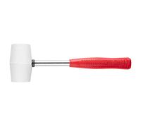 Top Tools - Mazzuola in gomma di colore bianco con manico nero, peso 225 g, diametro 40 mm