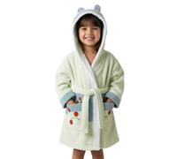Top Towel - Accappatoio Bambino e Bambina Foxy in Cotone 100% | Spugna Morbida e Assorbente Certificata OEKO-TEX® 450 g/m² | Con Cappuccio, Tasca e Cintura - Ideale per Bagno o Piscina - 2 Anni