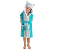 Top Towel - Accappatoio Bambino e Bambina Hippo in Cotone 100% | Spugna Morbida e Assorbente Certificata OEKO-TEX® 450 g/m² | Con Cappuccio, Tasca e Cintura - Ideale per Bagno o Piscina - 4 Anni