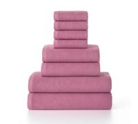 Top Towel - Set di 8 Asciugamani da Bagno - 2 da Doccia, 2 da Mani/Lavabo e 4 da Viso o Bidet - 100% Cotone Morbido 400 g/m² - Ideale per Bagno Moderno ed Elegante