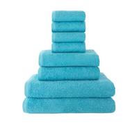 Top Towel - Set di 8 Asciugamani da Bagno - 2 da Doccia, 2 da Mani/Lavabo e 4 da Viso o Bidet - 100% Cotone Morbido 400 g/m² - Ideale per Bagno Moderno ed Elegante