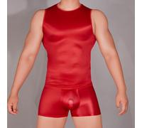 Top Trasparente Elasticizzato Lucido per Uomo Tuta Lucida Nightwear e Lingerie