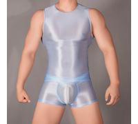 Top Trasparente Elasticizzato Lucido per Uomo Tuta Lucida Nightwear e Lingerie