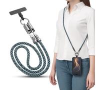 TOP-UP Cordino a tracolla da 120 cm, con cavo di ricarica USB-C integrato da 240 W e trasferimento dati, corda resistente, essenziale da viaggio per iPhone 17/16/15 e smartphone