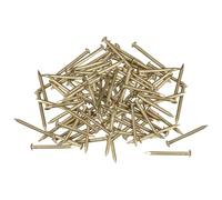 TOP-VIGOR 100 chiodi in ottone da 1,2 x 15 mm, assortimento di chiodi e spilli da parete, per lavorazione del legno, perni per appendere quadri, cornici, specchi, mobili, costruzioni