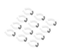 TOP-VIGOR 12 staffe di supporto T12 a U per lampadine a LED, supporto per tubo fluorescente in acciaio inox, morsetti a molla per evitare cedimenti, bianco