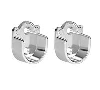 TOP-VIGOR 2 staffe per asta per armadio, 19 mm di diametro, a forma di U, in lega di zinco, supporto per asta per tenda da doccia
