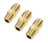 TOP-VIGOR 3 raccordi per tubi in ottone, 1/4 SAE svasato maschio a filettatura femmina 1/8 NPT, adattatore per tubo, connettore per tubo flessibile per condizionatore d'aria refrigerazione
