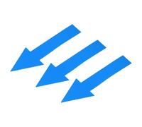 TOP-VIGOR Adesivi con freccia da 20,3 cm, 6 fogli in PVC, autoadesivi, direzionali, per pavimenti e pareti, impermeabili, rimovibili, per interni, blu