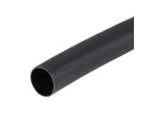 TOP-VIGOR Guscio Termorestringente 6.4mm con Adesivo - Tubo Termorestringente 3m, Rapporto 3:1 per Isolamento Elettrico, Riparazioni Cavi, Connettori Elettrici, Nero