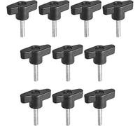 TOP-VIGOR Manopole M5 x 25 mm di serraggio a forma di T, 10 pezzi, per macchine utensili