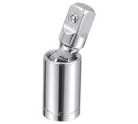 TOP-VIGOR Presa a percussione profonda girevole universale da 3/8", adattatore per presa in acciaio Cr-V con rotazione a 360° e sfera caricata a molla per cricchetti e utensili manuali