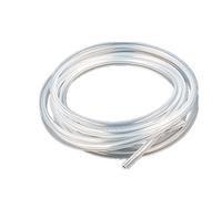 TOP-VIGOR Tubo in silicone trasparente, diametro interno 4 mm x diametro esterno 6 mm, lunghezza 5 m, tubo dell'aria in gomma siliconica per uso alimentare per trasferimento pompa trasparente