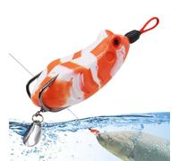 Top Water Frog Esca realistica in silicone per attrezzatura da pesca | Top Water Frog Esca realistica in silicone con azione dinamica, progettata per la pesca in acqua profonda Targeti