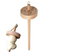 Top Whorl Drop Spindle - Spinner, legno, metallo, ergonomico intagliato | 32,5 x 7 x 2 cm, strumento per principianti e professionisti per cucire, tessere, lavorare a maglia, filatore di lana, regalo