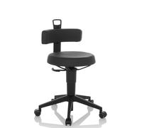 TOP WORK FLEX PU similpelle - Sgabello girevole Nero