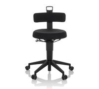 TOP WORK FLEX tessuto - Sgabello girevole Nero