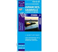 TOP25 1215ET ~ Avranches, Granville, le Mont-St-Michel carte de randonnée imperméable