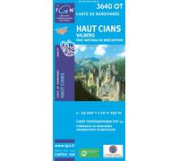 Top25 3640OT ~ Haut Cians, Valberg carte de randonnée avec une règle graduée gratuite