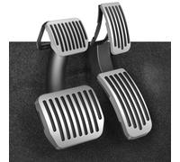 TOPABYTE Pedali per Tesla Model Y Juniper Model 3 Highland 2017-2026 Copri Pedali in Alluminio Performance Ricambio Antiscivolo Acceleratore Freno Foot Resto Poggiapiedi Pedale di Copertura, Argento