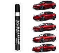 TOPABYTE Penna Ritocco Vernice per Tesla Tesla Model Y Juniper Model 3 Highland Model X Model S Rimuovi Graffi Vernice per la Riparazione di Urti da Pietrisco e Graffi Sull'auto, Ultra Red - PR01