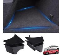 TOPABYTE per Tesla Model 3 Highland 2024 Organizer per Baule Posteriore Scatola Portaoggetti Contenitori Scatola Laterale con coperchio per Tesla Highland 3 Accessori Protezione Portaoggetti, 2 pezzo