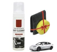 TOPABYTE Trattamento 3in1 Pelle per Tesla Bianco Balsamo per Macchie Cura Interni Auto Detergente per Sedili in Pelle per Tesla Model 3 Highland/Y/S/X CyberTruck Accessori