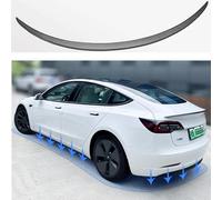 TOPABYTE Vera Fibra di Carbonio per Tesla Model 3 Spoiler Labbro Posteriore Tronco Opaco Ala Performance 2017-2023 (Fibra di Carbonio Lucida)