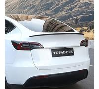 TOPABYTE Vera Fibra di Carbonio per Tesla Model Y Spoiler Labbro Posteriore Tronco Opaco Spoiler Coda Spoiler Ala Performance Fit Tesla Model Y 2020-2024 (Fibra di Carbonio Opaca)