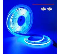 TOPAI Striscia LED COB 12V Blu 5M Alta densità 480LED/M Alta Luminosità 1500Lm Flessibile Tagliabile IP20 Non impermeabile Luci a LED per Casa Camera Cucina