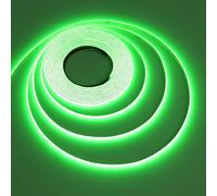 TOPAI Striscia LED COB Ultra Sottile 5mm 24V Verde 5 Metri, 400 LED/m, Alta Luminosità, Flessibile, Autoadesiva, Tagliabile per Bar, Soggiorno, Illuminazione Interna (Solo Striscia LED)