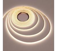 TOPAI Striscia LED COB Ultra Sottile 5mm, 5V Bianco Naturale 4000K, 5 Metri, 400 LED/m CRI>90, Flessibile, Autoadesiva, Tagliabile per Cucina, Soggiorno, Illuminazione Interna (Solo Striscia LED)