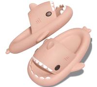 TOPALL Ciabatte Squalo,Pantofole Squalo Donna Uomo, Ciabatte Casa Simpatiche Vertenti,Antiscivolo Morbide Pantofole per Inter ed Piscina Mare Doccia Bambina/Ragazzo/Unisex Estive(Rose,36/37)