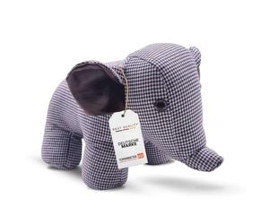 TOPANBIETER 999 Fermaporta decorativo a forma di elefante blu/bianco - Supporto per finestra - Fermaporta per pavimento (elefante blu/bianco)