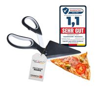 TOPANBIETER 999 Forbici per pizza con funzione di sollevamento, tagliapizza 2 in 1 e aiuto per servire, lame in acciaio inox e manico morbido al tatto, forbici per pizza e torte, lavabili in
