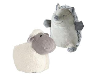 TOPANBIETER 999 Set di 2 fermaporta decorativi con riccio e pecora, per porta e finestra, fermaporta (riccio e pecora)